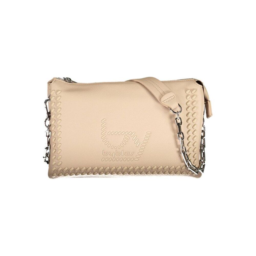 BYBLOS Beige Leather Crossbody Bag BY17019 Women Beige Handbags